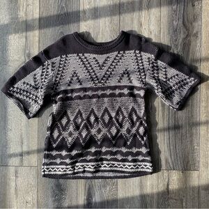 Forever 21 Chunky Black and White Knit Sweater